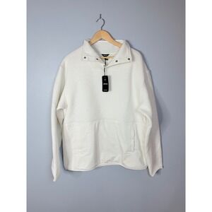 Allbirds fluff‎ fleece pullover Mens Large Natural White NWT